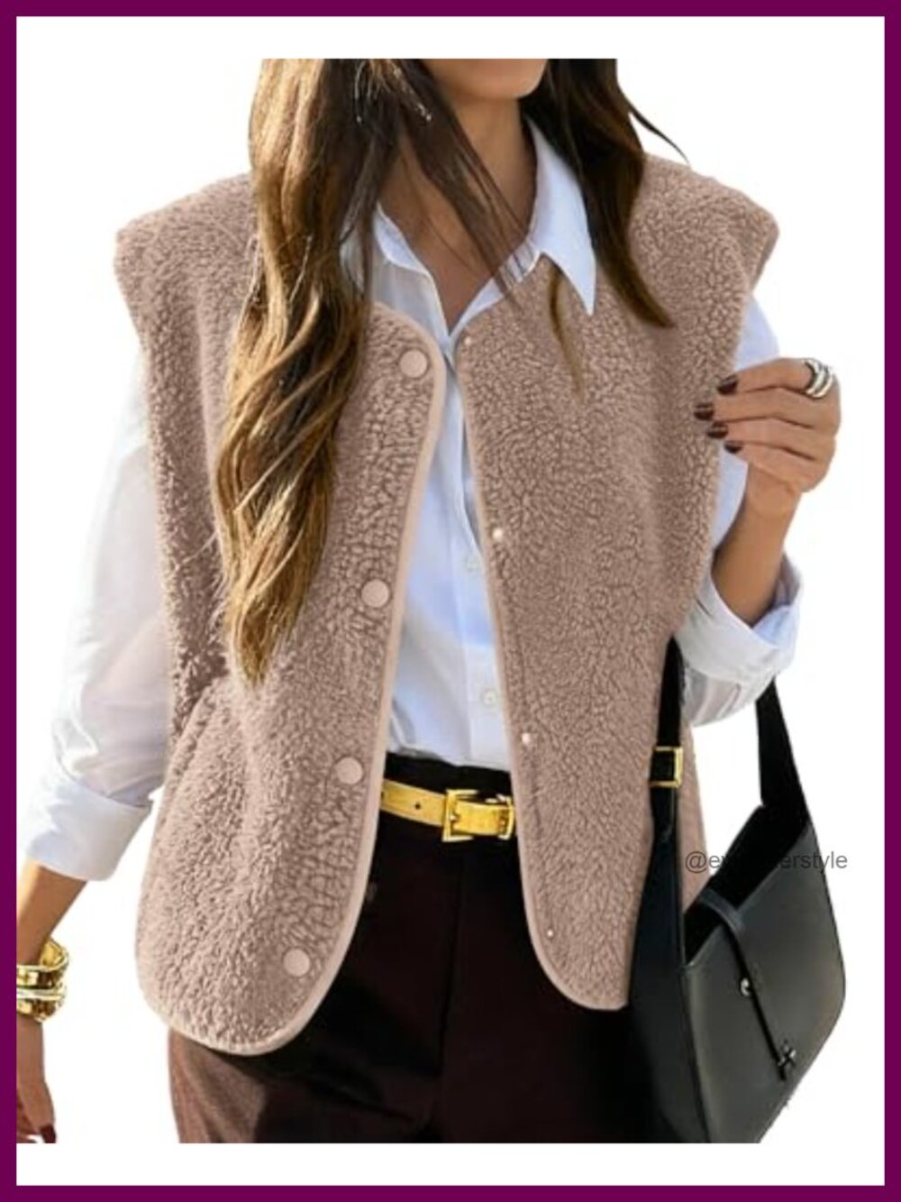 Fleece Vest Sleeveless Sherpa Jacket Button Down Fuzzy Warm Outerwear